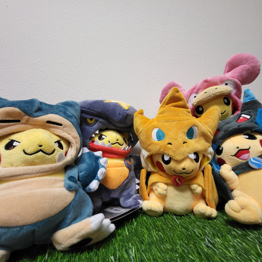 PONCHO PIKACHU PLUSHIES + Free Keychains/Stickers/tcg